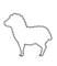 Small Sheep Cardstock Cutouts 4.5" x 4" – 12 Pack | Farm Animal Craft Shapes for Kids, Classroom Crafts, Bulletin Boards & DIY Projects